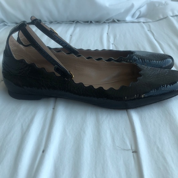 Chloe scalloped ballet flats with strap - Picture 6 of 13
